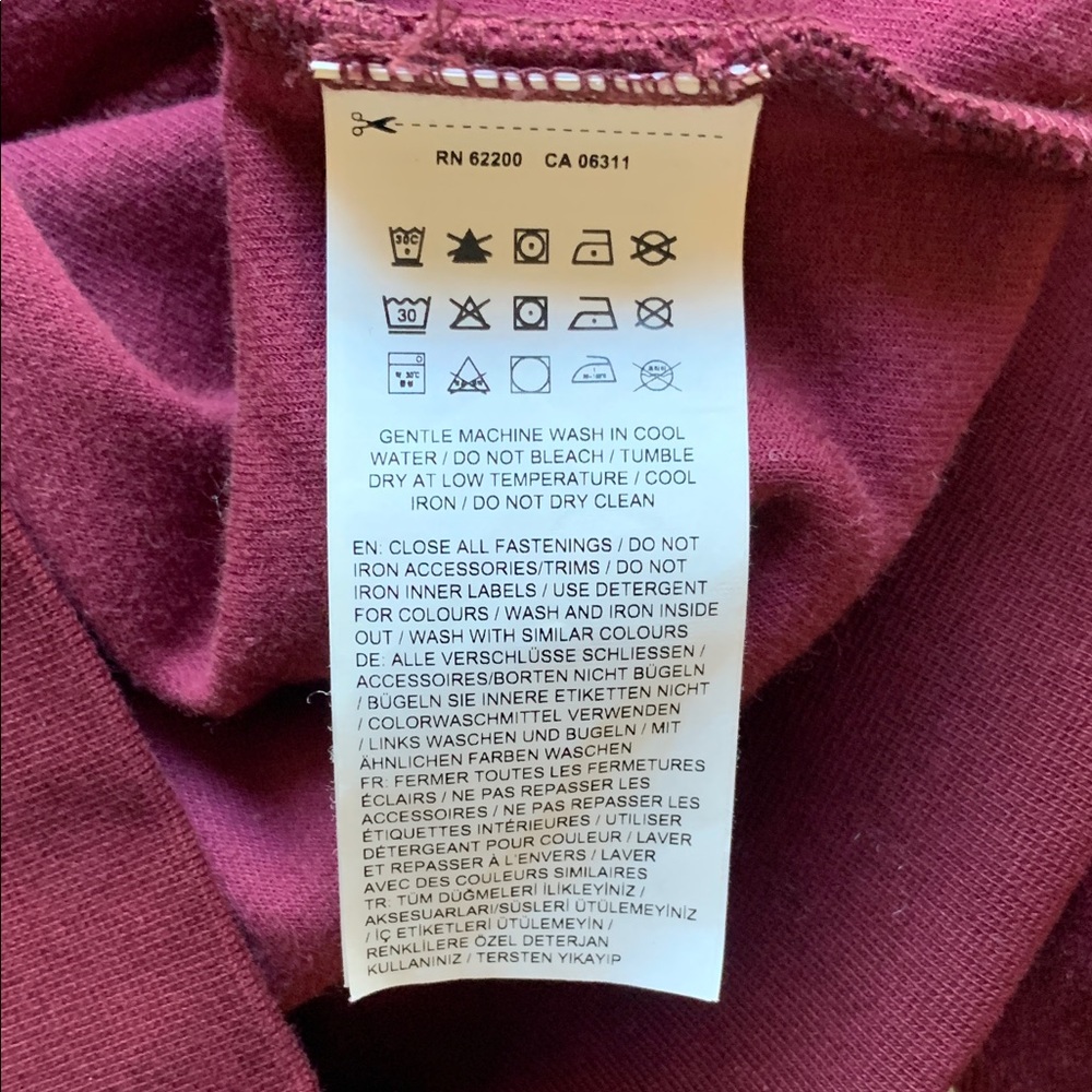 Puma by Fenty Rihanna XL Women's Velour Burgundy Hoodie Excellent Condition - Picture 10 of 10